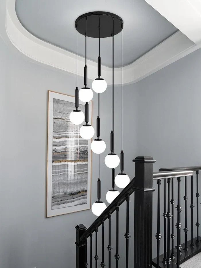 Extra Large Nordic Minimalist Long Pendant Light for Spiral Staircase/High - ceiling Room - Zelno Lighting