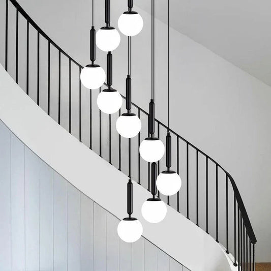 Extra Large Nordic Minimalist Long Pendant Light for Spiral Staircase/High - ceiling Room - Zelno Lighting