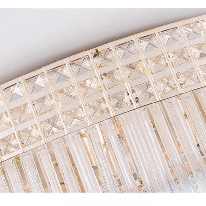 Extra Large Three Layers Round Luxury Flush Mounted Crystal Chandelier for Living Room - Zelno Lighting
