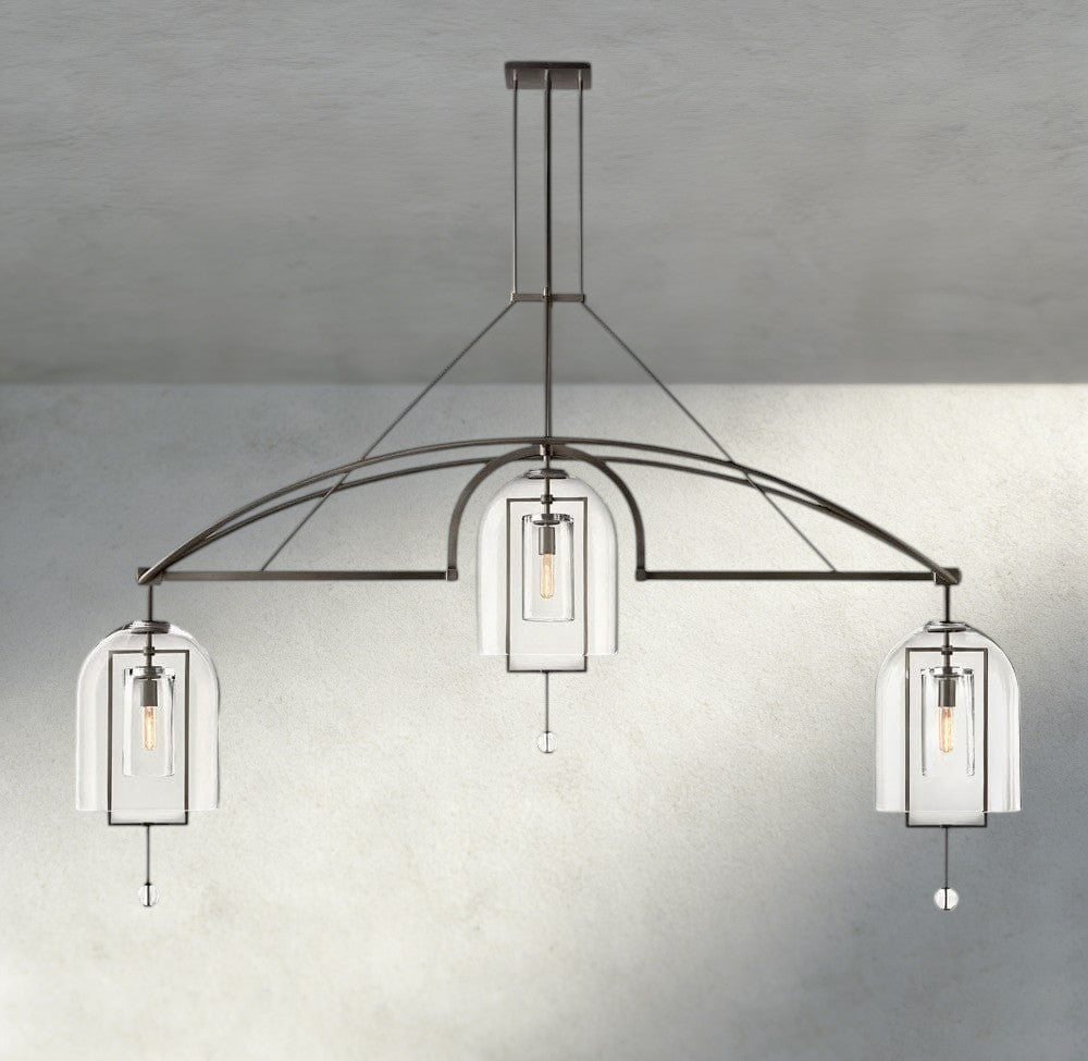 Falcin Grand Linear Chandelier 61", 73", 85" - Zelno Lighting