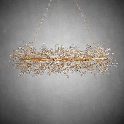 Fiore Oval Chandelier 62'' 74'' - Zelno Lighting