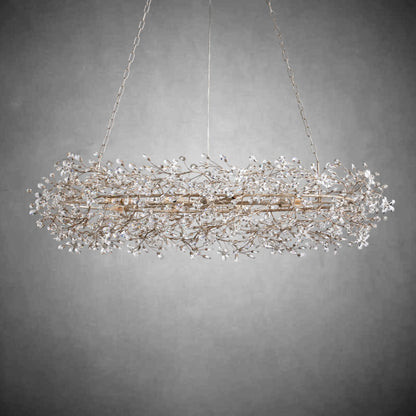 Fiore Oval Chandelier 62'' 74'' - Zelno Lighting