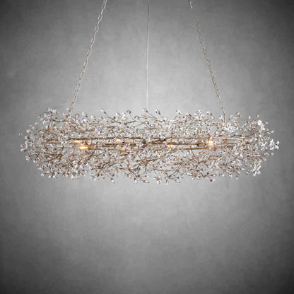Fiore Oval Chandelier 62'' 74'' - Zelno Lighting