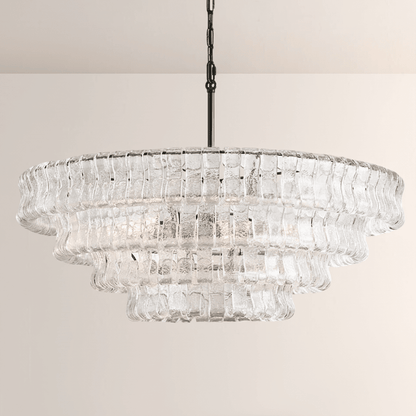 Ghiaccia Glass Round Chandelier - Zelno Lighting