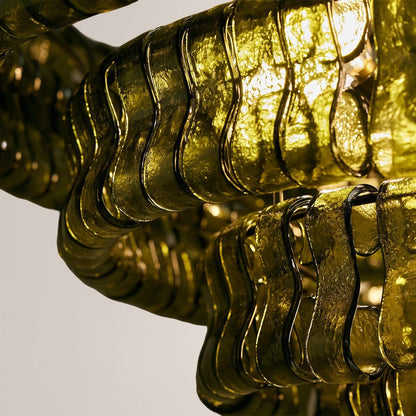 Ghiaccia Glass Round Chandelier - Zelno Lighting