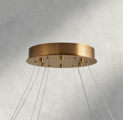 Halima Halo Alabaster Chandelier - Zelno Lighting
