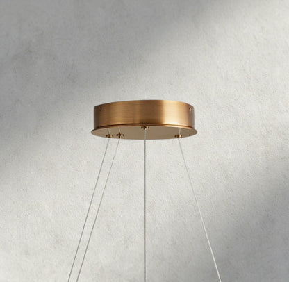 Halima Halo Alabaster Chandelier - Zelno Lighting