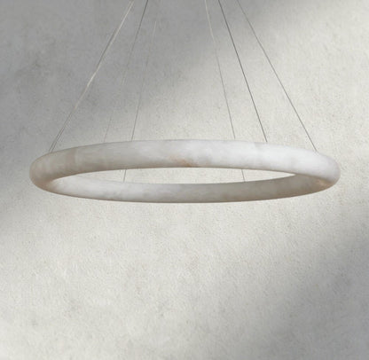 Halima Halo Alabaster Chandelier - Zelno Lighting