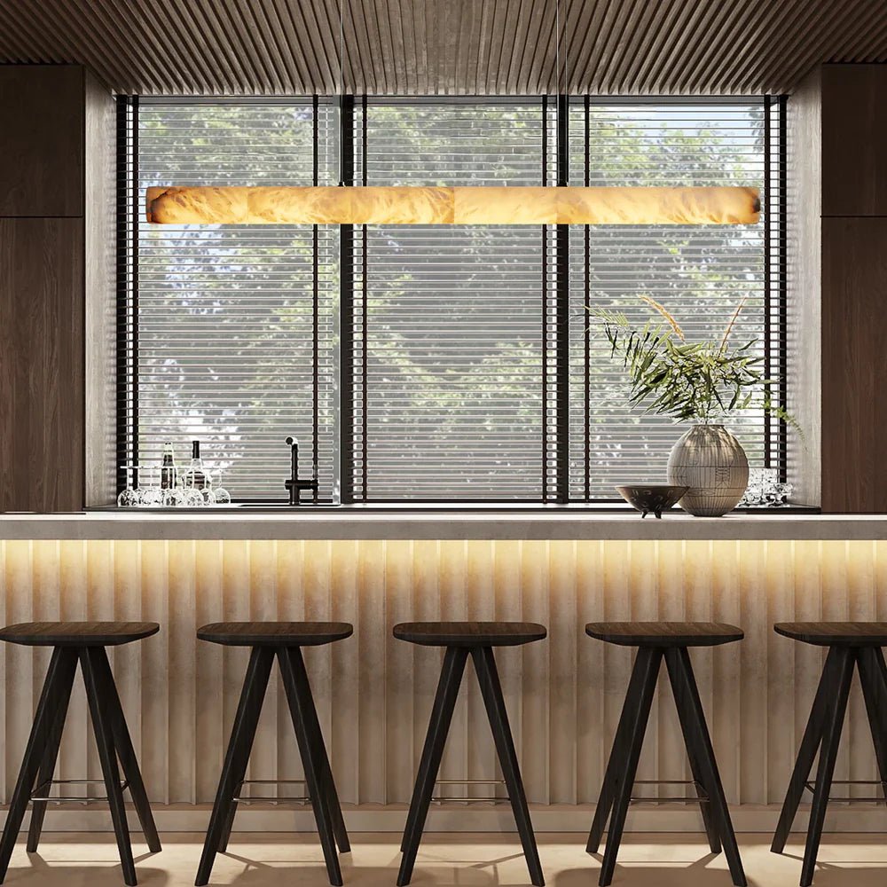 Halima Linear Alabaster Chandelier - Zelno Lighting