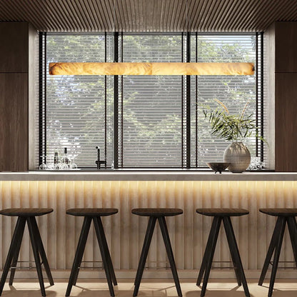 Halima Linear Alabaster Chandelier - Zelno Lighting