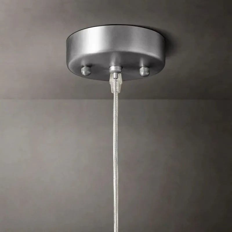 Halo Clear Crystal Pendant 12"H - Zelno Lighting