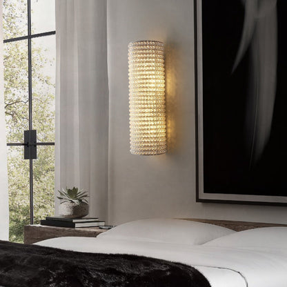 Halo Modern Clear Crystal Wall Sconce 21"H - Zelno Lighting