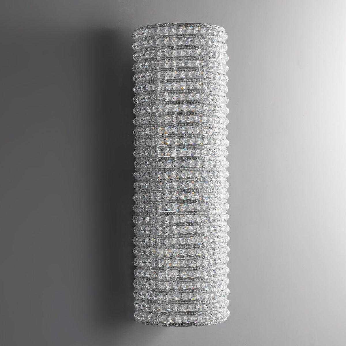 Halo Modern Clear Crystal Wall Sconce 21"H - Zelno Lighting