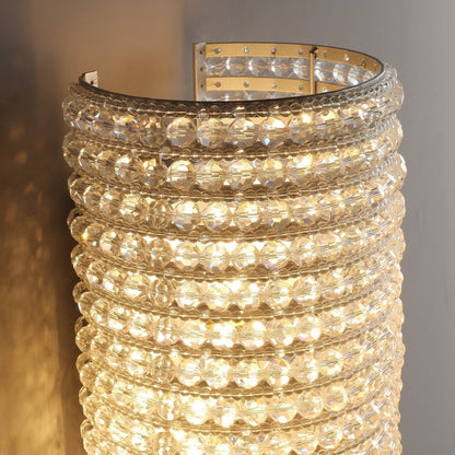 Halo Modern Clear Crystal Wall Sconce 21"H - Zelno Lighting