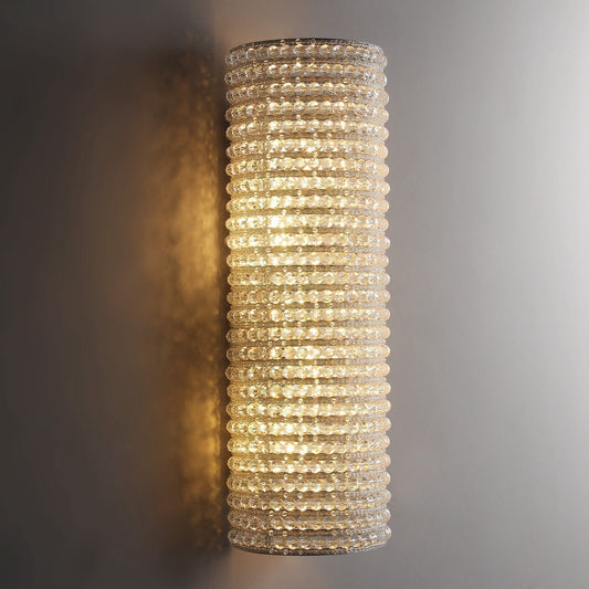 Halo Modern Clear Crystal Wall Sconce 21"H - Zelno Lighting