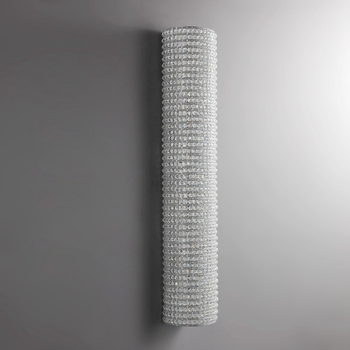 Halo Modern Clear Crystal Wall Sconce 36"H - Zelno Lighting