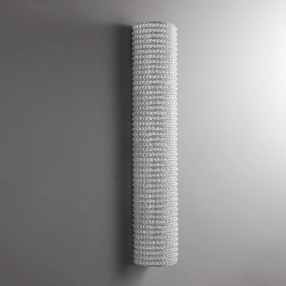 Halo Modern Clear Crystal Wall Sconce 36"H - Zelno Lighting