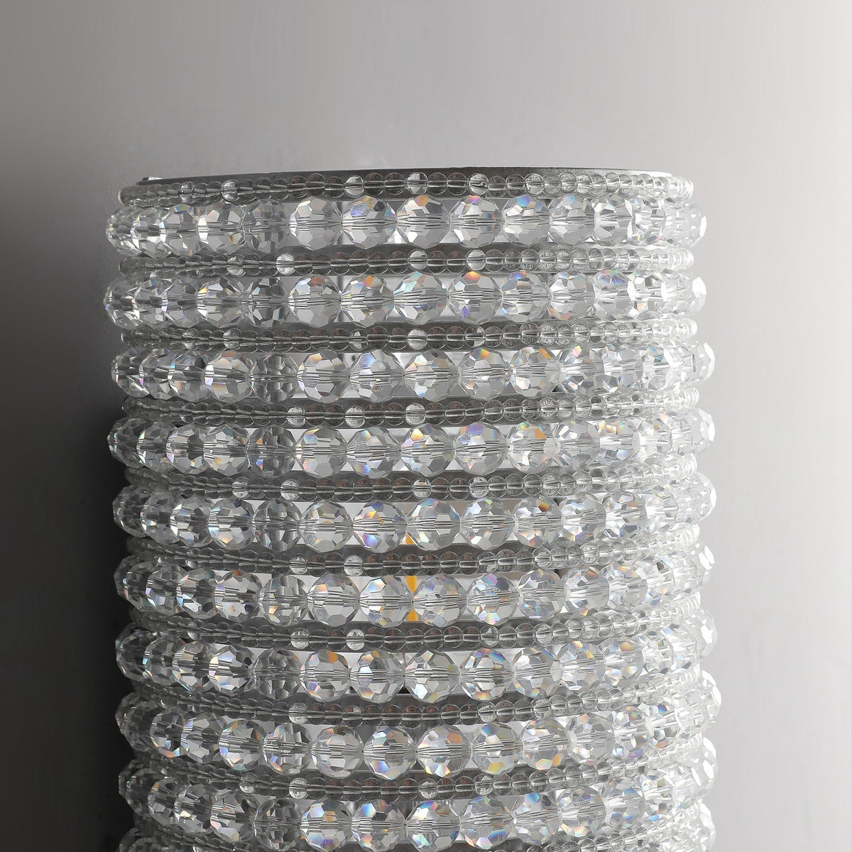 Halo Modern Clear Crystal Wall Sconce 36"H - Zelno Lighting