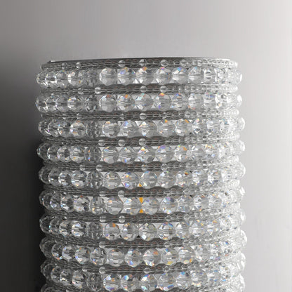 Halo Modern Clear Crystal Wall Sconce 36"H - Zelno Lighting