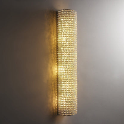 Halo Modern Clear Crystal Wall Sconce 36"H - Zelno Lighting