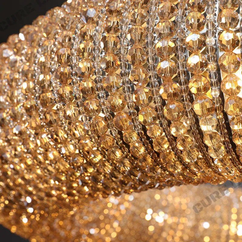 Halo Modern Clear Round Chandelier D32" - Zelno Lighting