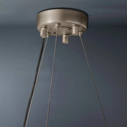 Halo Modern Clear Round Chandelier D32" - Zelno Lighting