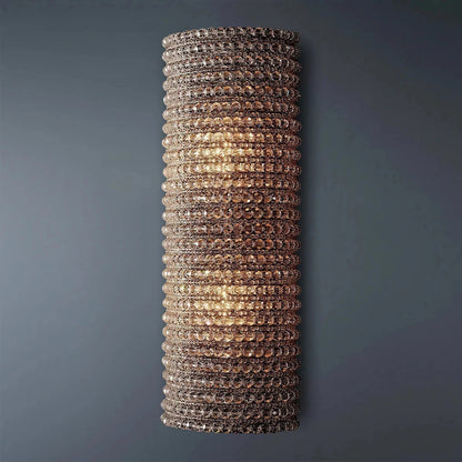 Halo Modern Smoke Crystal Wall Sconce 21"H - Zelno Lighting