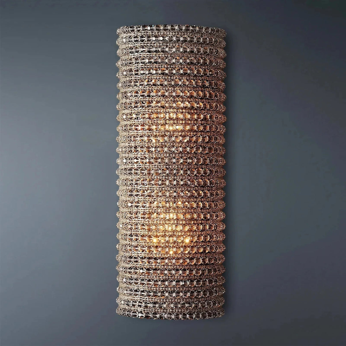 Halo Modern Smoke Crystal Wall Sconce 21"H - Zelno Lighting