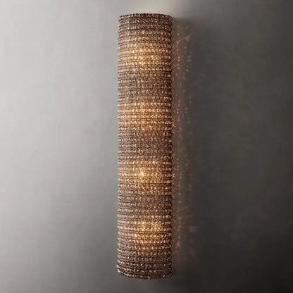 Halo Modern Somke Crystal Wall Sconce 36"H - Zelno Lighting