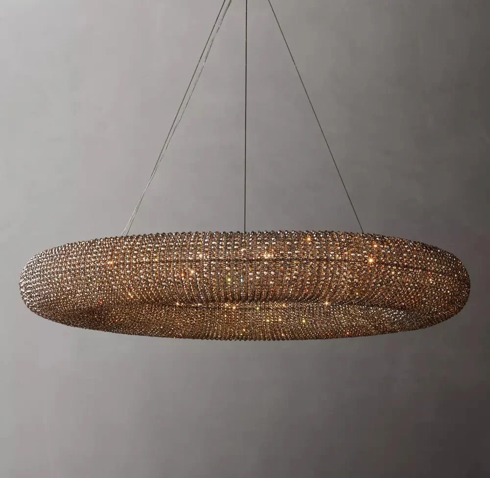 Halo Modern Somke Round Chandelier 72" - Zelno Lighting
