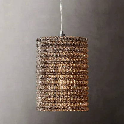 Halo Somke Crystal Pendant 12"H - Zelno Lighting