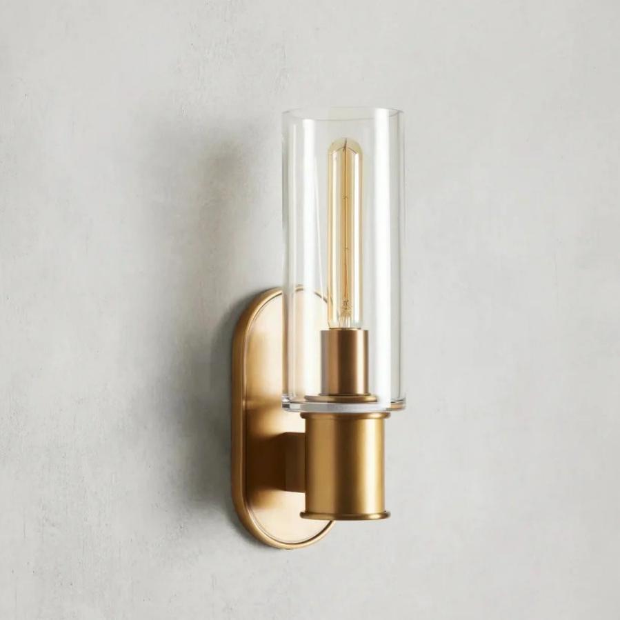 Harlin Wall Sconce in Clear - Zelno Lighting