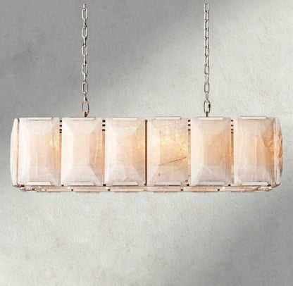 Hartley Calcite Rectangular Chandelier 42", 54", 62", 74" - Zelno Lighting
