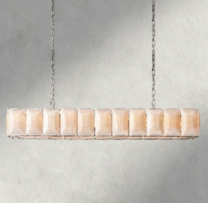 Hartley Calcite Rectangular Chandelier 42", 54", 62", 74" - Zelno Lighting