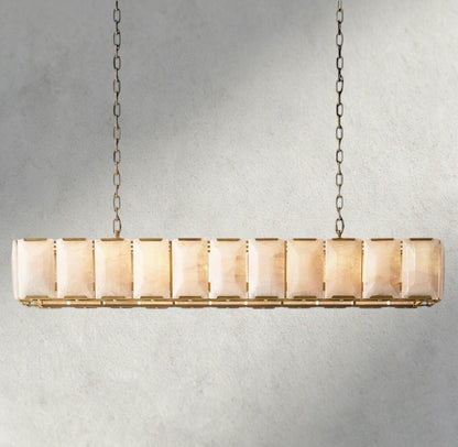 Hartley Calcite Rectangular Chandelier 42", 54", 62", 74" - Zelno Lighting