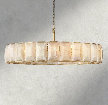 Hartley Calcite Round Chandelier 19", 31", 43", 60" - Zelno Lighting