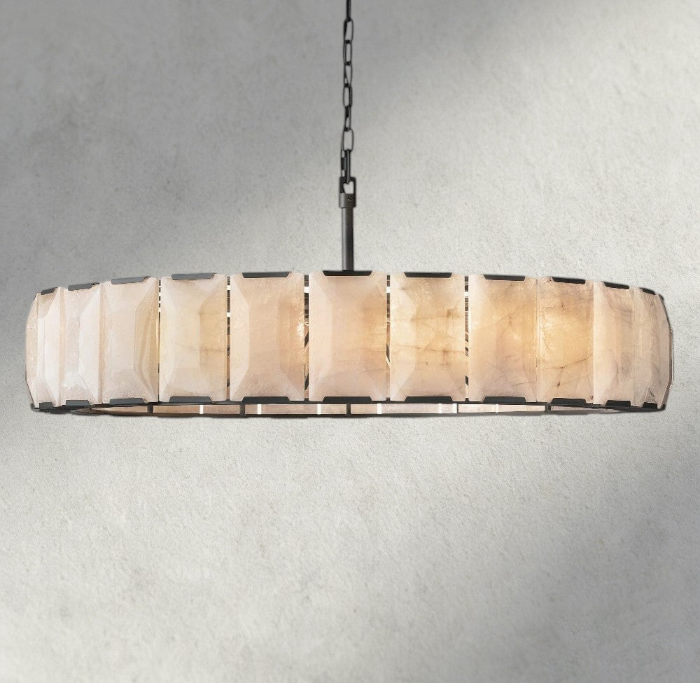 Hartley Calcite Round Chandelier 19", 31", 43", 60" - Zelno Lighting