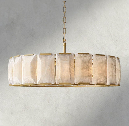 Hartley Calcite Round Chandelier 19", 31", 43", 60" - Zelno Lighting