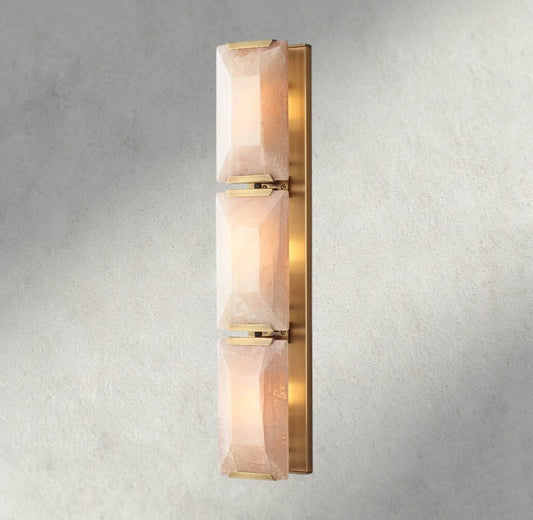 Hartley Calcite Triple Sconce - Zelno Lighting
