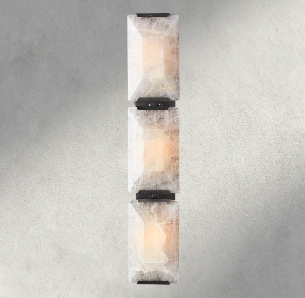 Hartley Calcite Triple Sconce - Zelno Lighting
