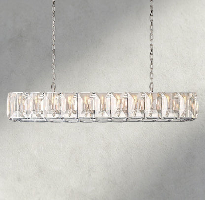 Hartley Crystal Rectangular Chandelier 42", 54", 62", 74" - Zelno Lighting
