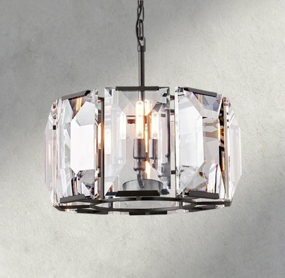 Hartley Crystal Round Chandelier 19", 31", 43", 60" - Zelno Lighting