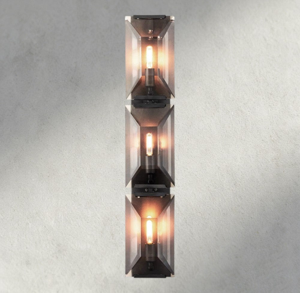 Hartley Crystal Triple Sconce - Zelno Lighting