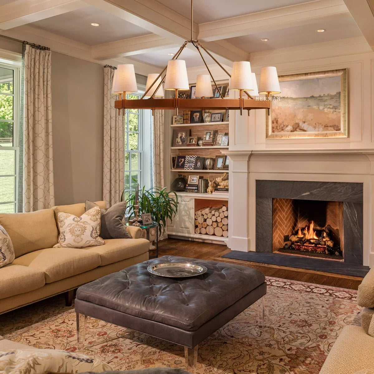 Hastings Round Chandelier - Zelno Lighting