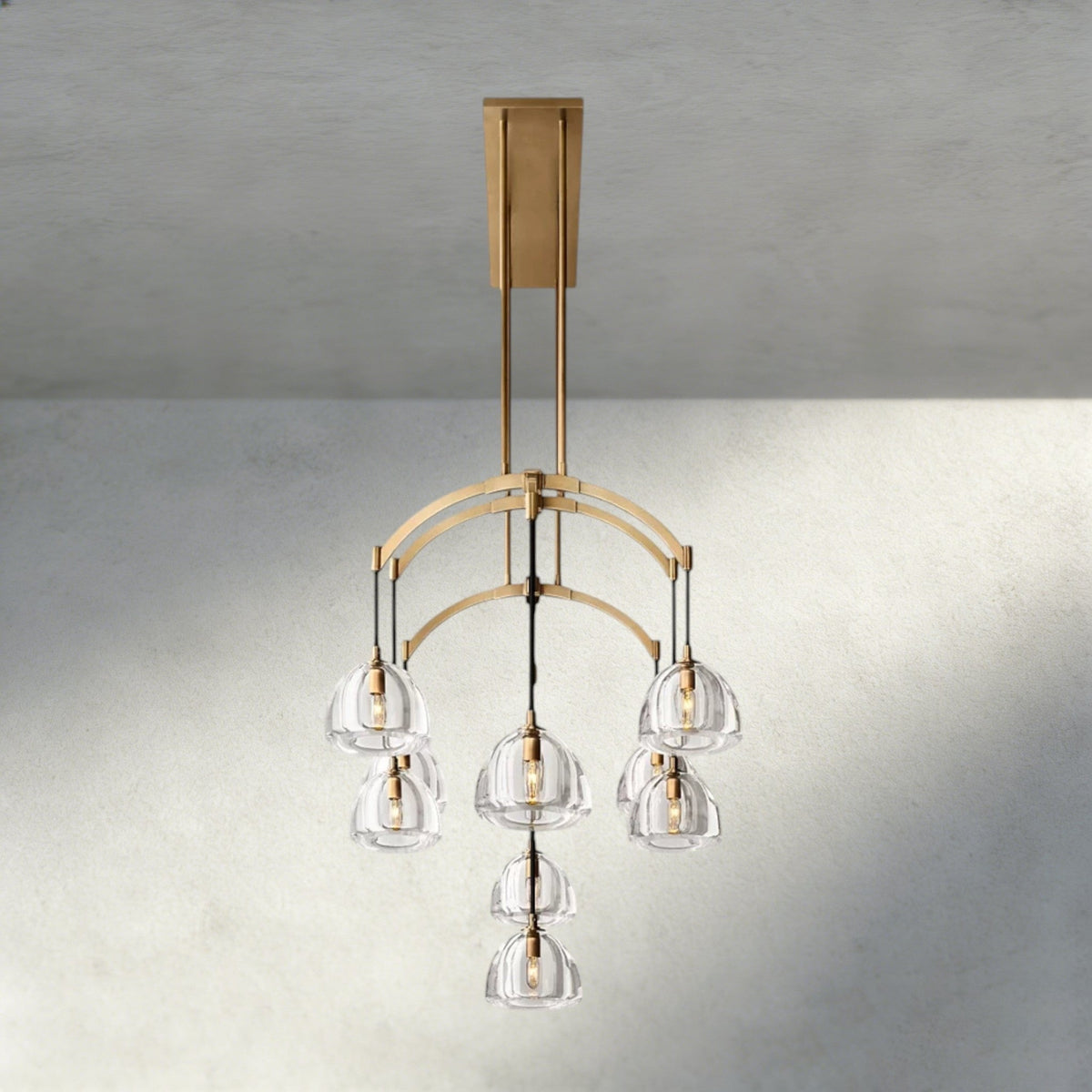Hemisphere Linear Chandelier 54", 72" - Zelno Lighting