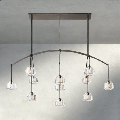 Hemisphere Linear Chandelier 54", 72" - Zelno Lighting