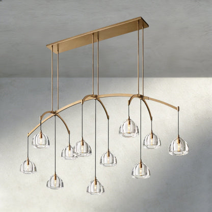Hemisphere Linear Chandelier 54", 72" - Zelno Lighting