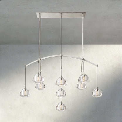 Hemisphere Linear Chandelier 54", 72" - Zelno Lighting