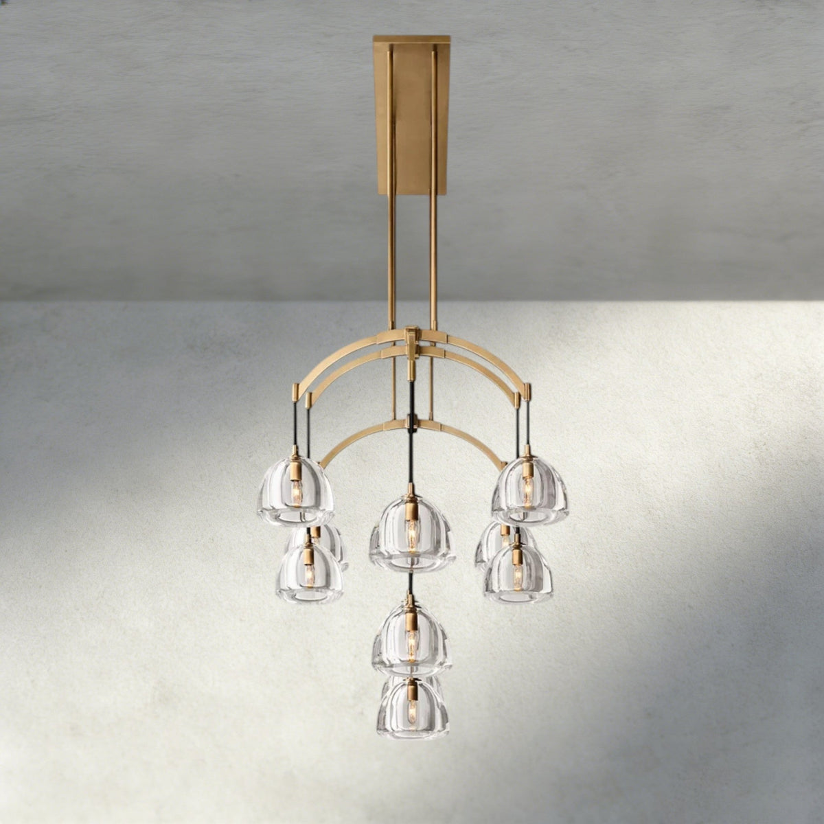Hemisphere Linear Chandelier 54", 72" - Zelno Lighting
