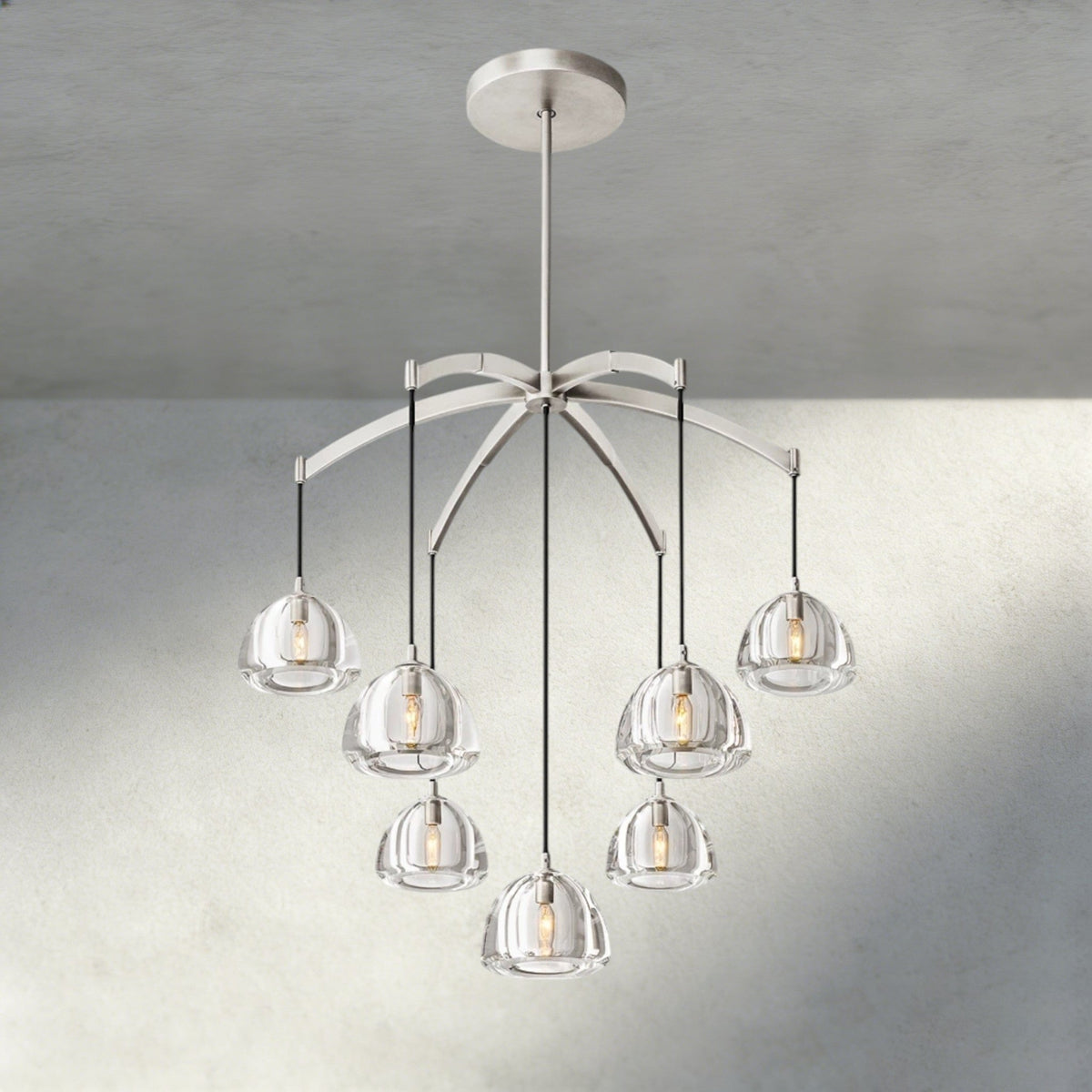 Hemisphere Round Chandelier 36", 48", 60" - Zelno Lighting